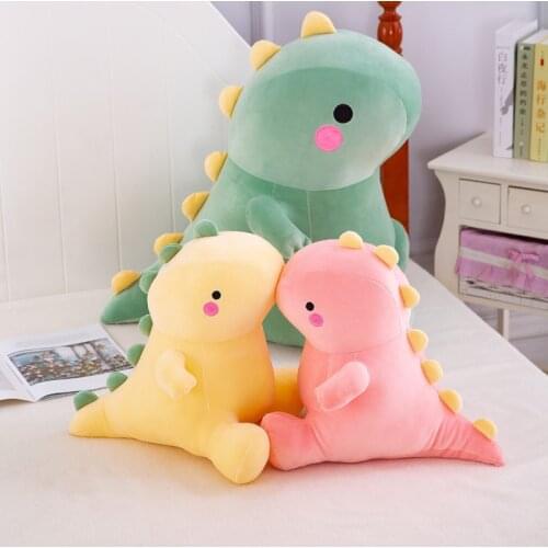 22-60cm Kawaii Soft Lovely Dinosaur Doll Huggable Pink/Blue/Orange Soft Stuffed Kids Huggable Animals Plush Toys Gift for Kids