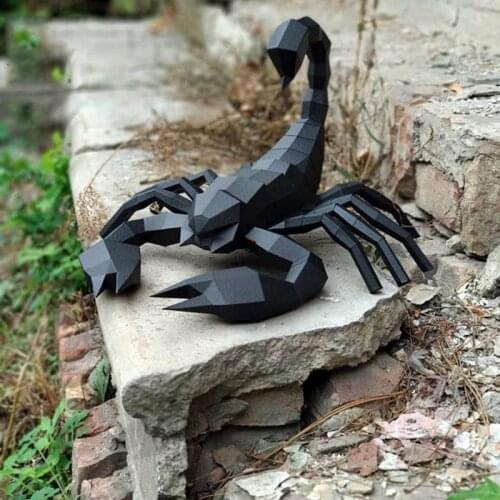45Cm 3D Paper Model Scorpion DIY Papercraft Animal Stereo Origami Children Toys Gift Office Decoration Handmade Home Papercraft