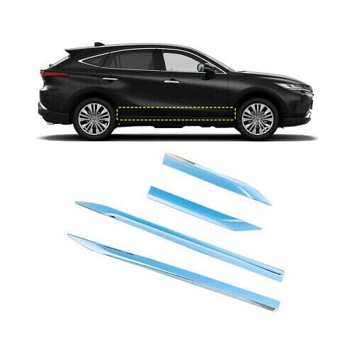 ABS Chrome Side Door Body Molding Cover 4pcs For Toyota Harrier Venza 2020-2021