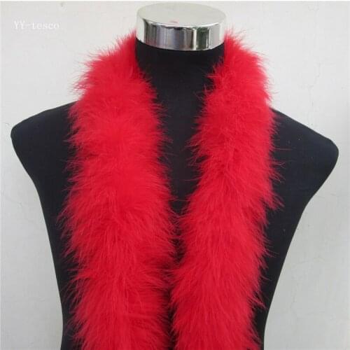 50g red fluffy feather boa super quality 10 meters long dyed turkey feather boa for party/carnival costumes/party boa shawl