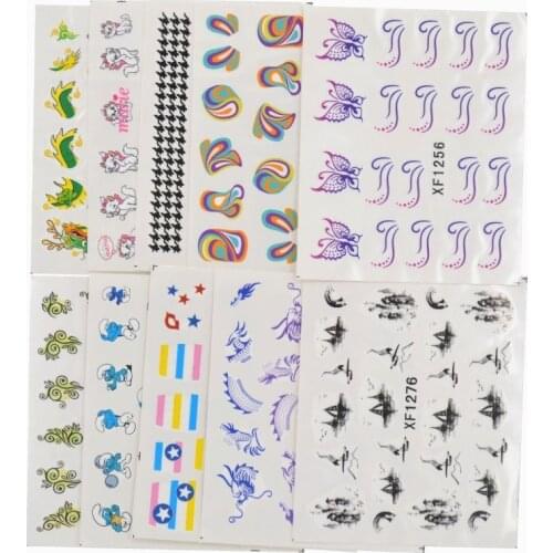 50 Sheet/Set Simple Butterfly Aand Love Nail Stickers Nail Art Water Nail Stickers Foil For Manicure Stickers Nail Supplies Deco