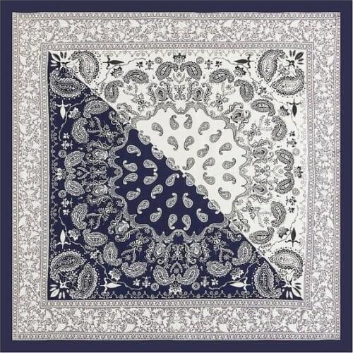 60cm High Quality Square Scarf Brand Bandanna Women Twill Silk Scarf Headband Print Scarf Fashion Professional Neckerchief