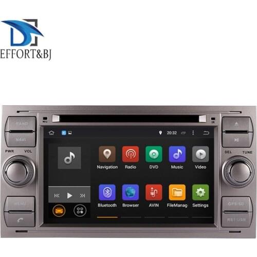 Android 9.0 Octa Core 4GB RAM Car GPS Navigation For Ford Focus/Mondeo/S-max/Connect 2005-2007 Silver Car Radio Stereo Wifi OBD