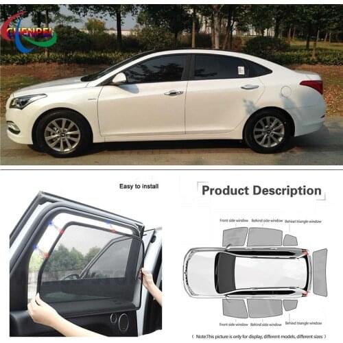 For Hyundai Mistra 2014 Car Full Side Windows Magnetic Sun Shade UV Protection Ray Blocking Mesh Visor Decoration Accessories
