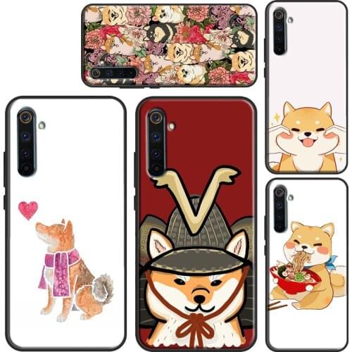 Cute Shiba Inu Case For OnePlus 8T 9R Nord 7 8 9 Pro Coque For Realme 8 Pro Q3 6 7 C3 C11 C21 C15 GT Neo