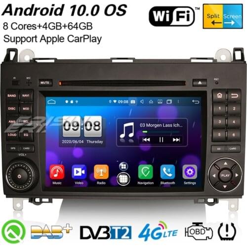 Erisin 8702 8-Core Android 10.0 DAB+ GPS WiFi OBD CarPlay BT DSP Car Stereo For Mercedes Benz A/B Class Vito Sprinter VW Crafter