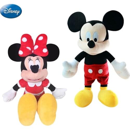 Brand Disney Mickey Minnie Mouse Plush Dolls Toys for Girls Stuffed Plush Mickey Children Birthday Gift Genuine Disney Toys