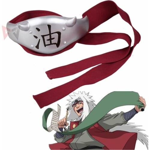Athemis Jiraiya Cosplay Headband Resin Red Headwear Costume Accessory Unisex Tenia For Halloween Game Party Christmas