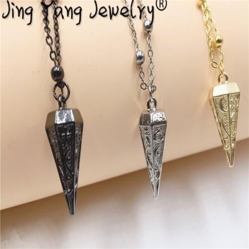 Jingyang Pendulum Reiki Copper chakra Harmony Pendulums For Dowsing Rose Gold European Fashionable With Necklase Chain chakra