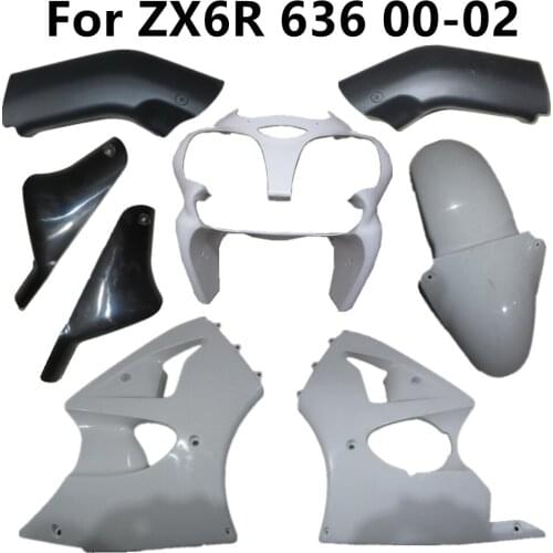 Bodywork Unpainted for ZX6R 2000-2001-2002 Plastic Parts Motorcycle 636 00-01-02 Fairing Components Pack Left and Right Cowling