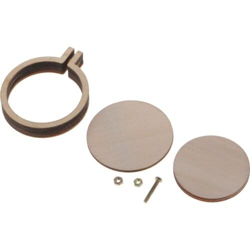Mini Round Wooden Embroidery Hoop Kit Cross-Stitch Frame Mini Embroidery Hoop Frames needle arts for Children Adults DIY Crafts