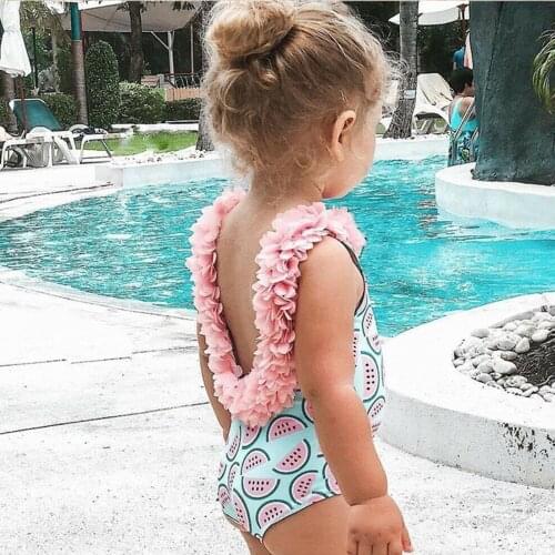 Soft Baby Girl Swimsuit One-piece Swimwear 2-48 Months Bikini Swimming Suit