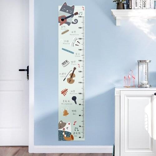 Height Measurement Cartoon Wall Sticker Childrens Room Wall Decoration Sticker Warm Music Training Institutions Classroom Layou