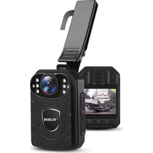 Boblov KJ21 Body Worn Camera 64GB HD 1296P DVR Video Security Cam IR Night Vision Wearable Mini Camcorders police camera