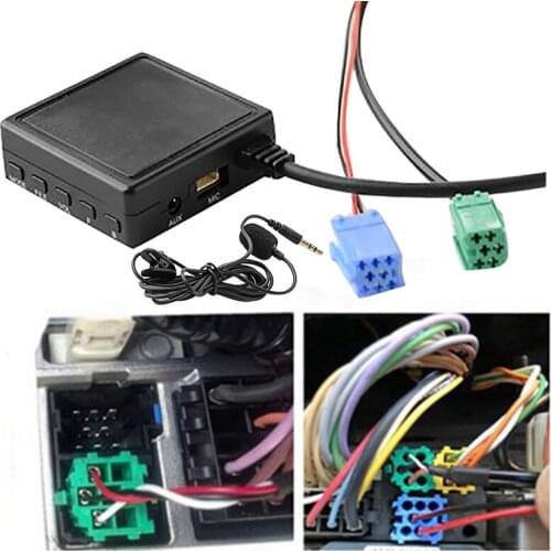 Novel-Car Bluetooth Module 6 Pin AUX TF USB Adapter Wireless Radio Player Stereo o Module for Renault 2005-2011