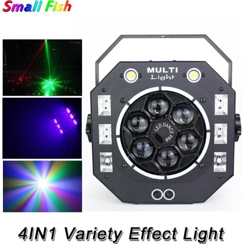 New 6X10W Disco Light UV-RGBW 5IN1 Stage Effect Lights Strobe Laser Wash Beam Spot 5IN1 DJ Lights DMX512 Party Atmosphere Lamp