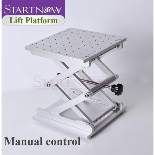 Startnow 200x200 Stainless Steel Lifting Table For Laser Marking Machine Manual Lift Platform Height Adjustable Lift Stand Rack