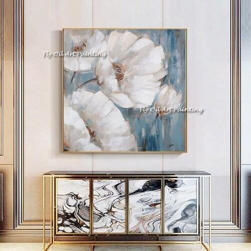Artist 100% Hand-painted High Quality Modern Flower Oil Painting On Canvas Abstract Canvas Painting For family Decorate