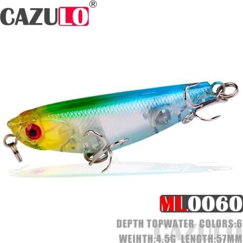 Pencil Fishing Accessories Lures Isca Artificial Weights 4.5g 57mm Floating Baits Topwater Wobblers For Pike Fish Tackle Leurre