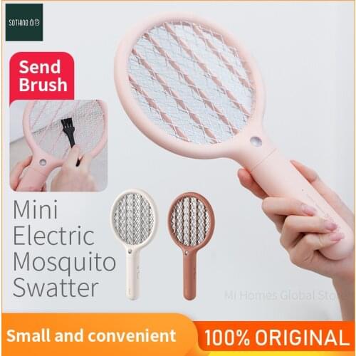 Sothing Electric Mosquito Swatter P1 USB Rechargeable Mosquito Killer Lamp 2200V Handheld Fly Killer Racket Home Products
