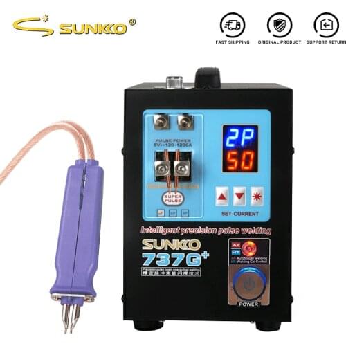 SUNKKO 737G+ Spot Welder 4.3KW High Power Automatic Sensing Pulse Spot Welding Machine With Pen For 18650 Battery Pack Welding