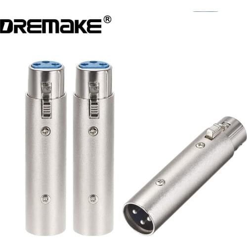 XLR 3-Pin Female to Male Adapter,Microphone Cable Line Adapter