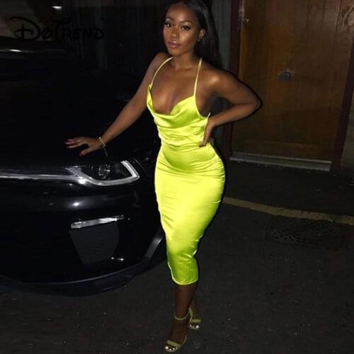 2019 New Strap Sleeveless Sexy Bodycon Dress Neon Color Ruched Wrapped Chest Dress Women Hot Tank Shoulder Dresses Spring Summer