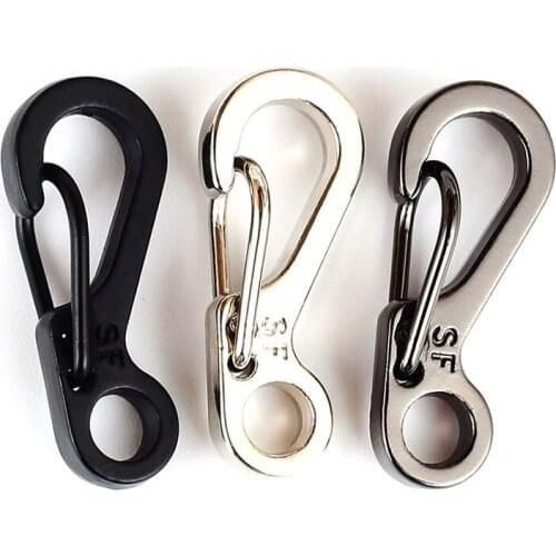 10PCS/lot EDC Keychain Spring Clasps Climbing Carabiners Camping Bottle Hooks Simple Paracord buckle Tactical Accessorie