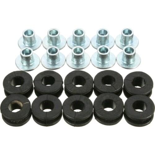 10pcs Motorcycle Rubber Grommets Bolt Assortment Kits For Honda for Yamaha for Suzuki Fairing Bolts Pressure Relief Cushion Kit