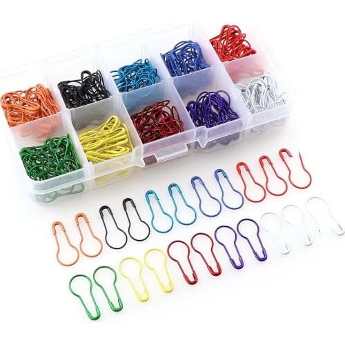 100-300/PCS Mix Color Gourd Shape Safety Pins Metal Clips Gourd Pins Knitting Cross Stitch Marker Tag Pins Clips