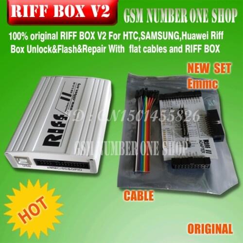 100% original RIFF BOX JTAG For HTC,SAMSUNG,Huawei Riff Box Unlock&Flash&Repair With flat cables and RIFF BOX EMMC Adapter