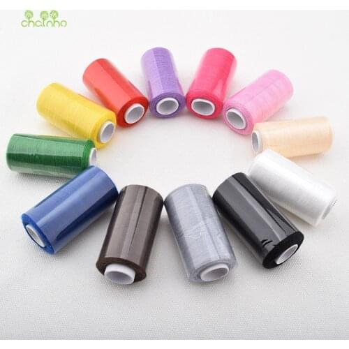 12 Spools/Lot, Multi Color Polyester Thread For Sewing & Quilting,High Quality Sewing Thread Suitable For Needlework & Machine