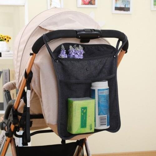 34 * 30cm Baby Stroller Storage Mesh Bag Accessories Trolley Net Pocket Bottle Diaper Storage Organizer Bag Stroller Accessories