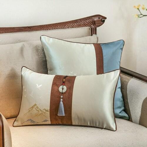 45X45/50x30cm Classical Chinese jacquard cushion cover sofa chair vintage lumbar pillow cover for backrest cushion case