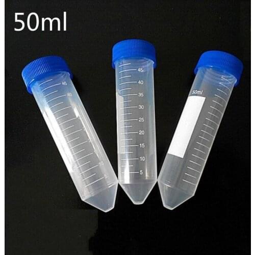 5pcs 50 Ml Plastic Screw Cap Sharp-bottom Centrifuge Tube with Scale Independent Centrifuge Tube Laboratory Accessories