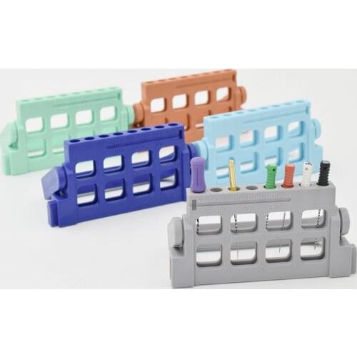 5PCS Dental plastic stand Root Canal File Holder Plastic Endo File Holder Plastic Measuring Instrument