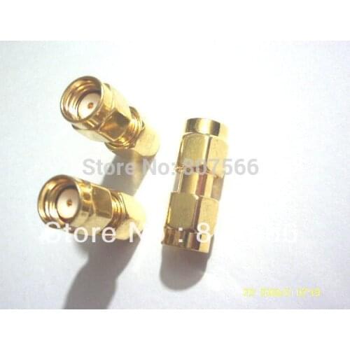 50pcs RP-SMA male jack center to RP-SMA male jack in series RF adapter connector New