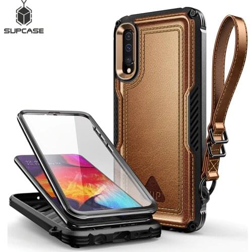 For Samsung Galaxy A50/A30s Case (2019) SUPCASE UB Royal Full-Body Rugged Faux Leather Cover Case With Built-in Screen Protector