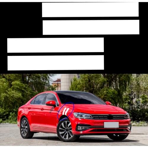 CITALL White Universal Car Fender Stripe Hash Mark Stripe Vinyl Decal Sticker Waterproof