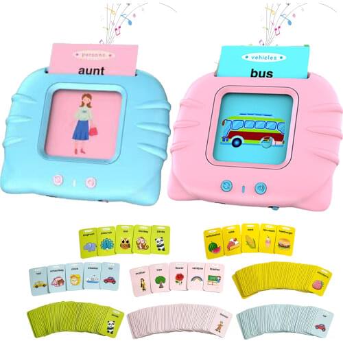 Kid Enlightenment Machine Interactive Eye Protection English Card Reader Early Education Machine Montessori Toy For 3-6 Years Ba