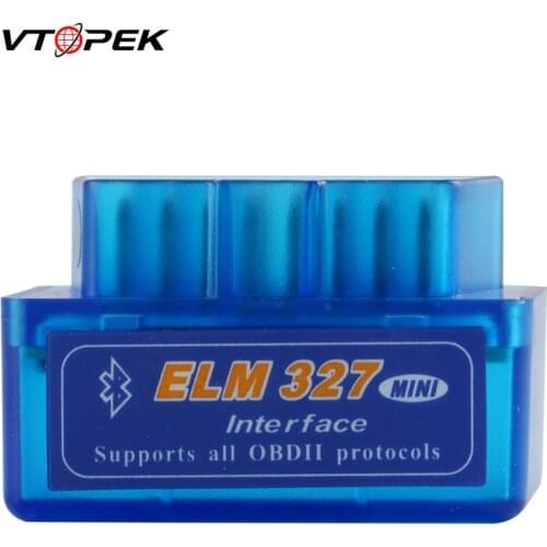 Vtopek Bluetooth Mini Elm327 OBD2 Scanner OBD Car Diagnostic Tool Code Reader for Android English Car Accessories