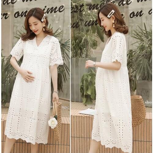 Maternity Pregnant Long Skirt Fashion Two-piece Spring Suit Real Shot 2019 New