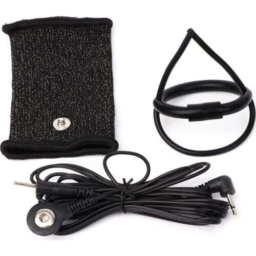 Adult Diary Penis Sleeve Silcone Glans Ring Electro Shock Sex Toy Electrical Stimulation Penis Ring Medical Themed Toy Accessory