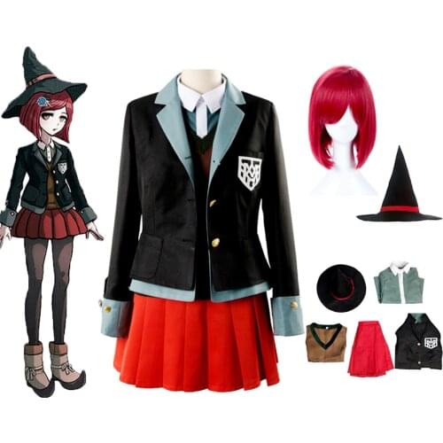 Anime Danganronpa Magician Yumeno Himiko Girl Uniform Cosplay Costume Halloween Party Set