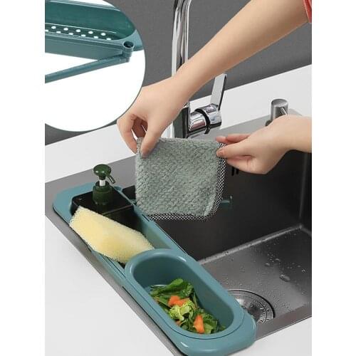 Kitchen Sink Shelf Storage Rack Multi Purpose Washing Bowl Sponge Holders Corner Organizer Creative Drain Basket 2021