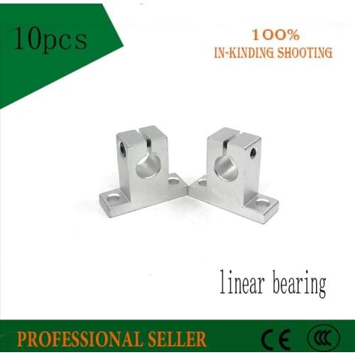 10PCS SK8 8mm linear rail shaft support block for cnc linear slide bearing guide Parts free shipping
