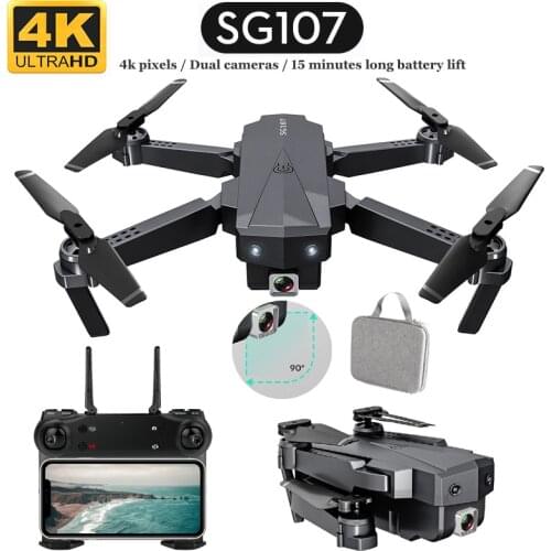 SG107 Mini Drone 4K FPV WIFI Single Camera Drone Profissional Dual camera Optical Flow Modular Battery RC Quadcopter VS E58 Dron