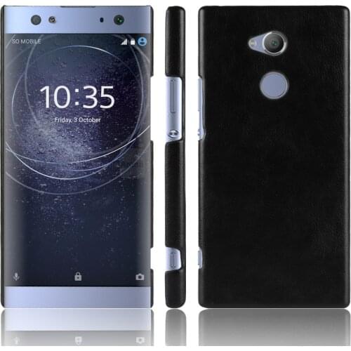 Fashion Litchi Skin PU Leather Hard Back Cover Sony Xperia XA2 Ultra Plus Case For Sony XA2 XA 2 XA2Ultra XA2Plus Phone Bag