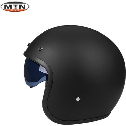 Motorcycle Helmet Open Face Cafe Racer Retro Vintage Scooter Casco Pilot Casque Motorbike Capacete De Moto Factory Directly Sell