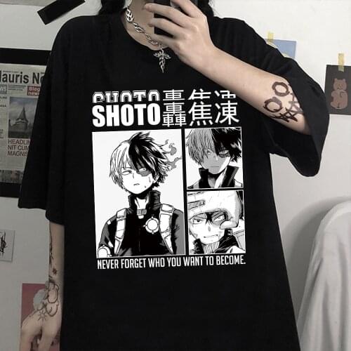 My Hero Academia Cute Anime T Shirt Summer 2021 Japan Shoto Todoroki Clothes T Shirts